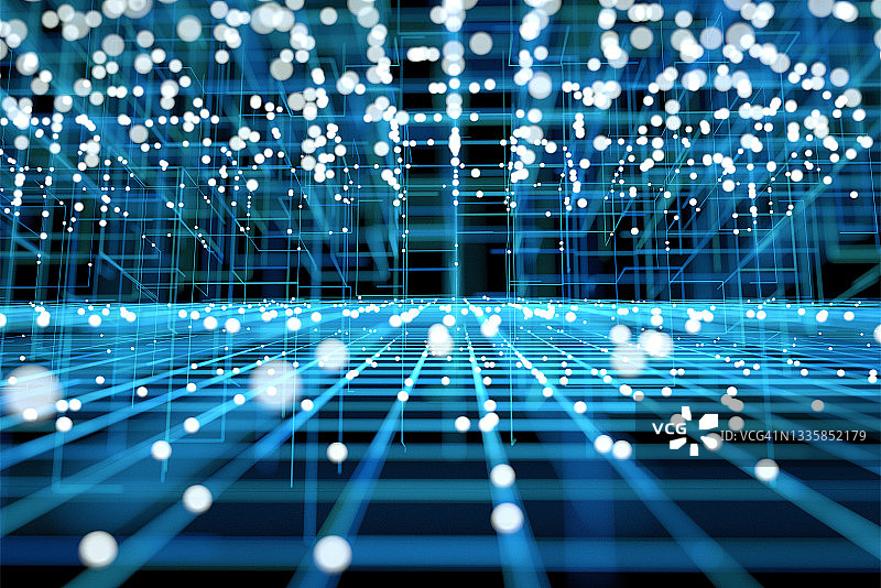 蓝色大数据概念背景图图片素材