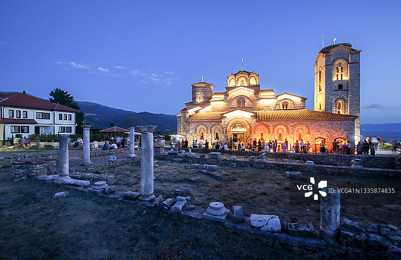 北马其顿奥赫里德的圣克莱门特和圣潘泰莱蒙教堂图片素材