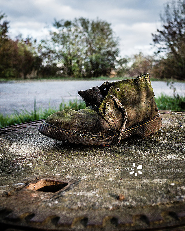 一只旧鞋图片素材