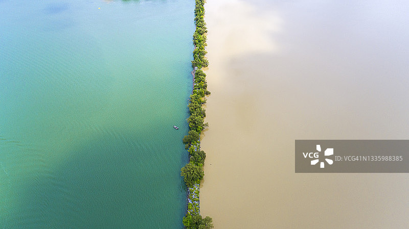 污染与淡水航拍图片素材