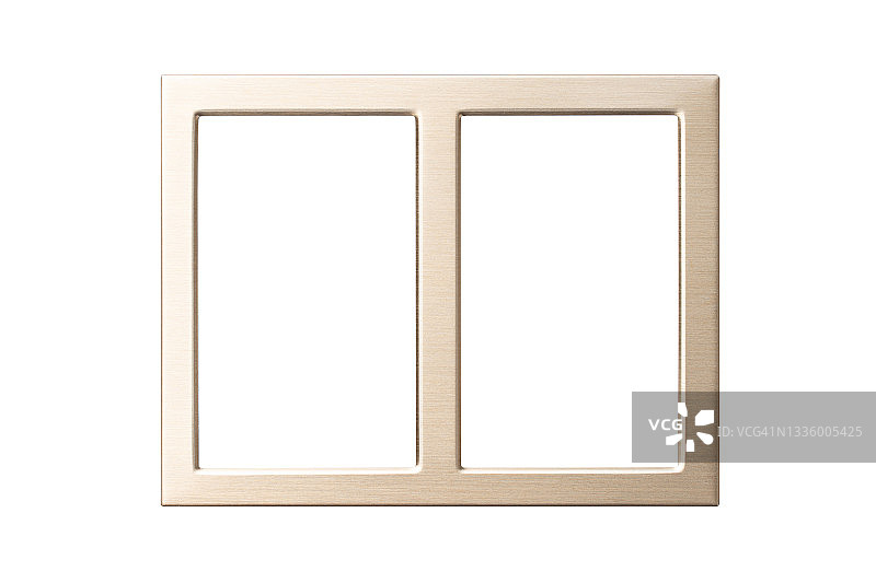 白色背景上的金色双相框图片素材