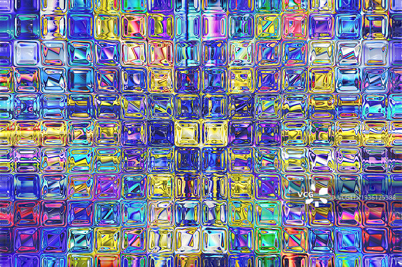 抽象彩色几何方形玻璃数字背景图片素材