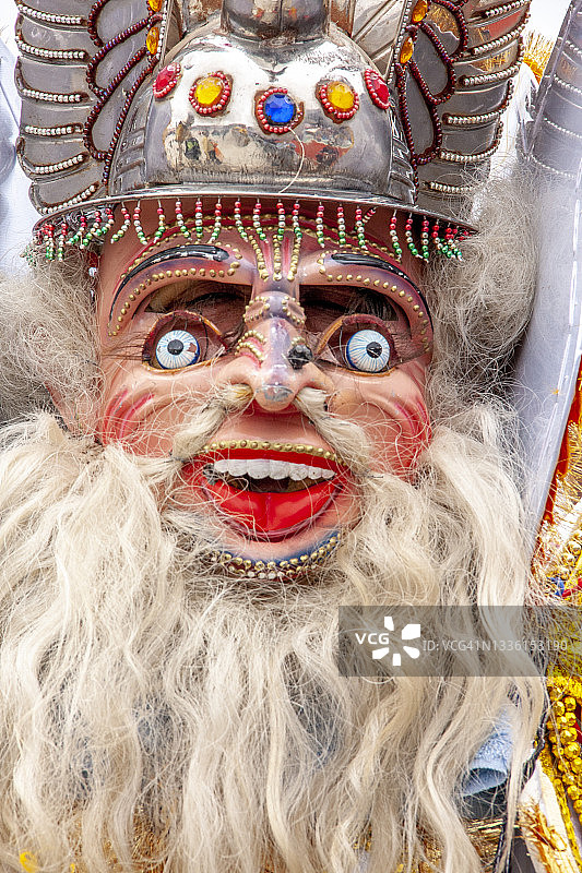 坎德拉里亚处女的蒙面服装，秘鲁普诺图片素材