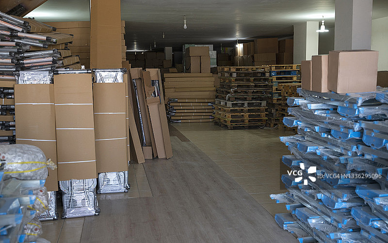 无人的制造业存储仓库图片素材