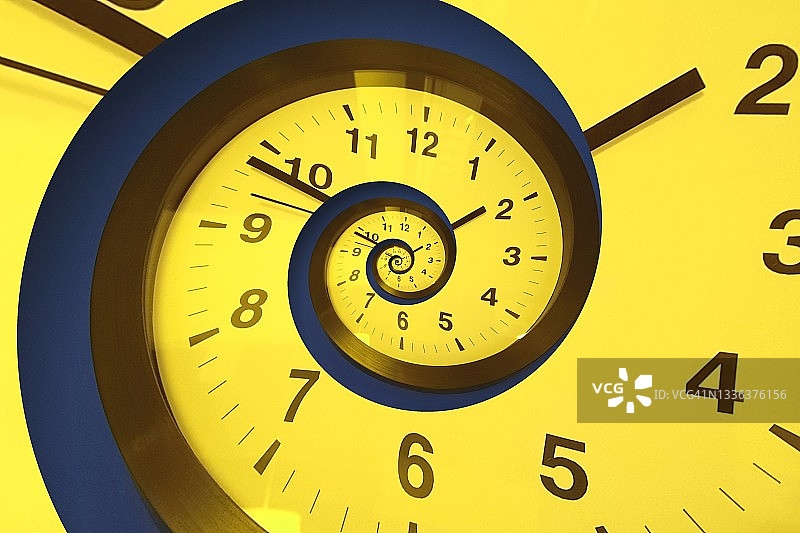黄色时间螺旋图片素材