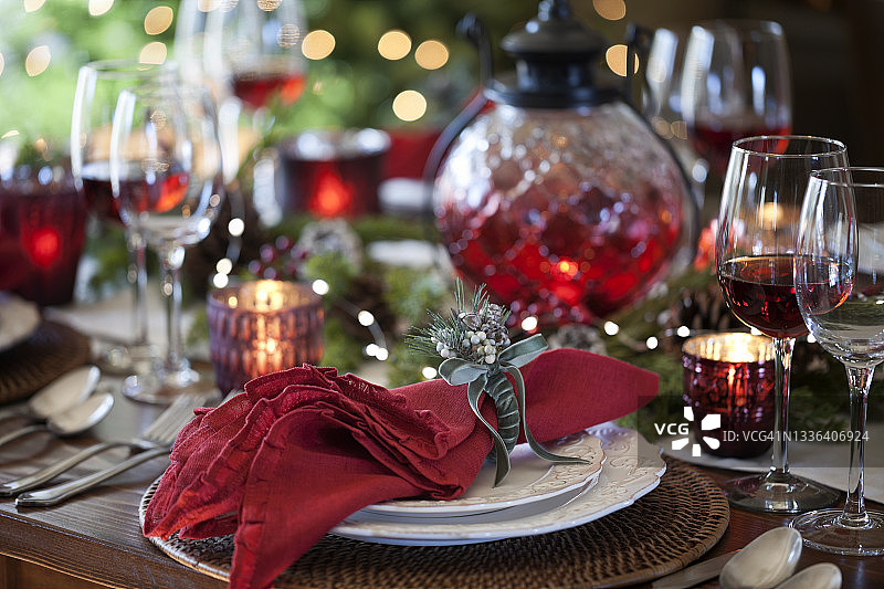 圣诞节节日餐桌图片素材