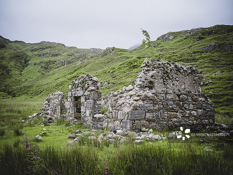 英国苏格兰高地的奎奇湖和霍恩湖图片素材