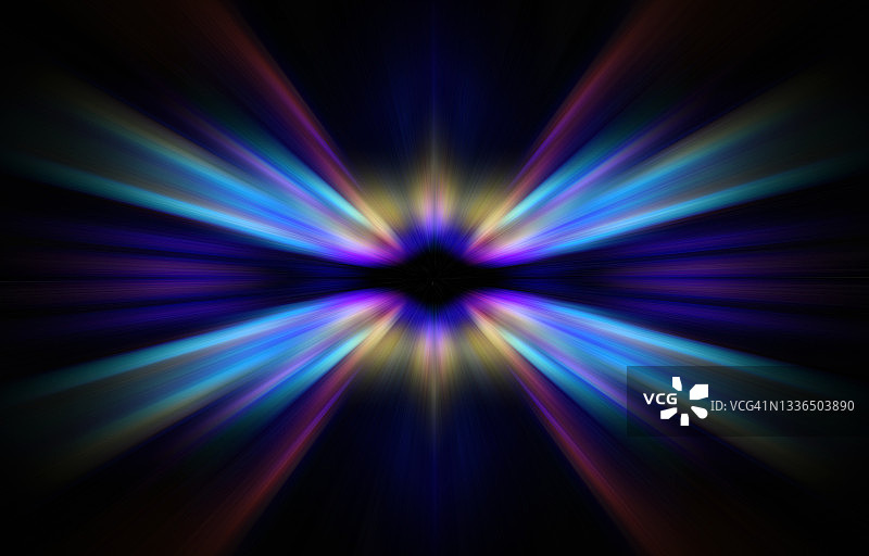 黑色背景上的星形光轨抽象背景图片素材