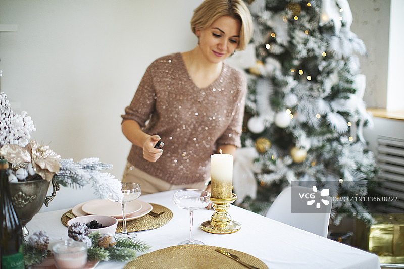 圣诞晚餐图片素材