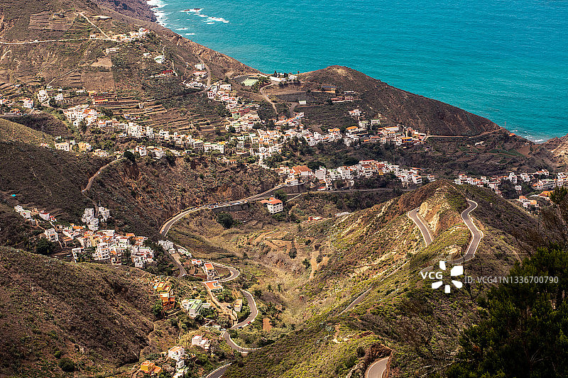从高处俯瞰阿纳加公园小镇图片素材