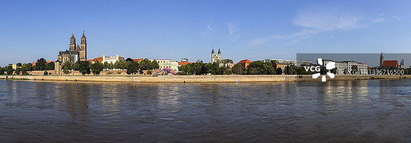 马格德堡全景（德国萨克森-安哈尔特州）图片素材