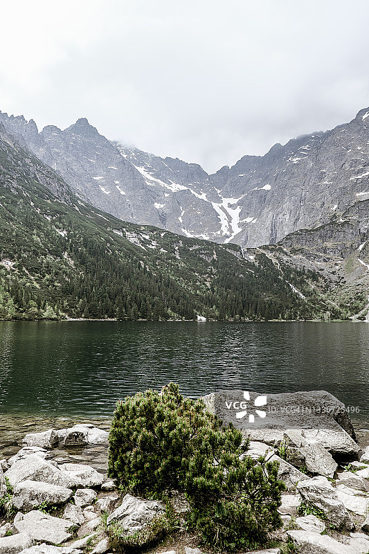 塔特拉山脉和莫尔斯基奥科湖图片素材