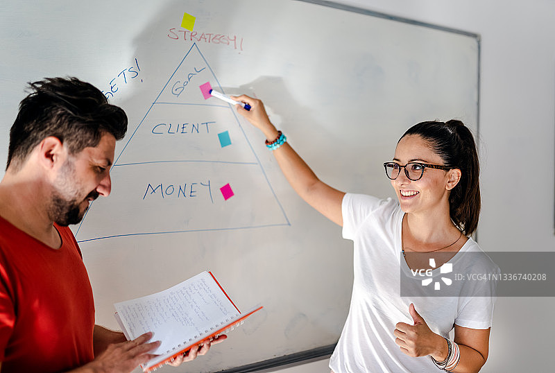 商人们讨论公司财务想法图片素材