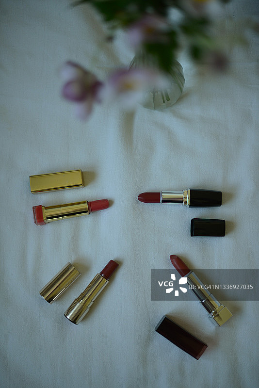 口红选择图片素材