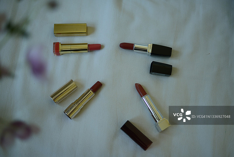 口红选择图片素材