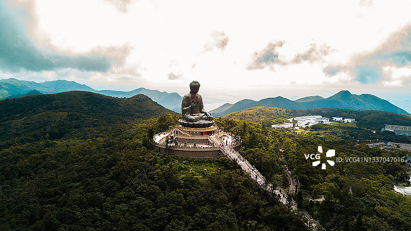 宝莲寺天坛大佛景色图片素材