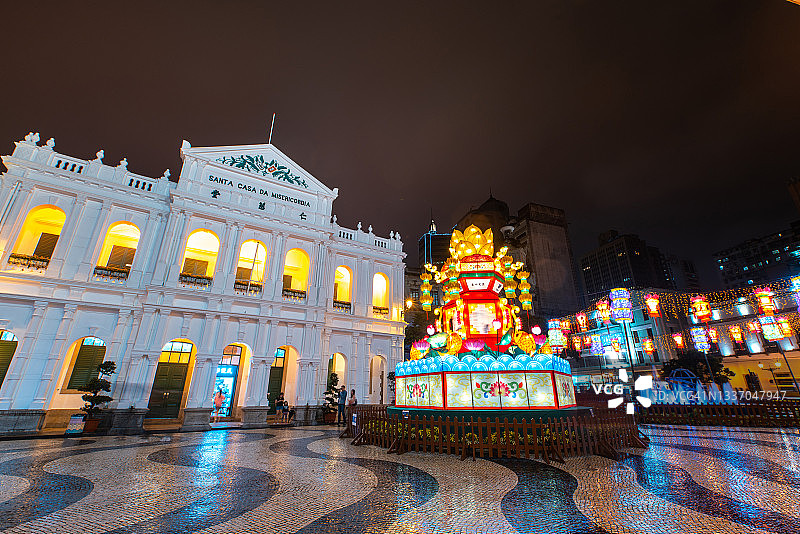 澳门议事亭前地仁慈堂大楼景色图片素材