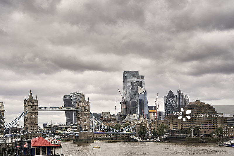 英国伦敦金融区全景图片素材