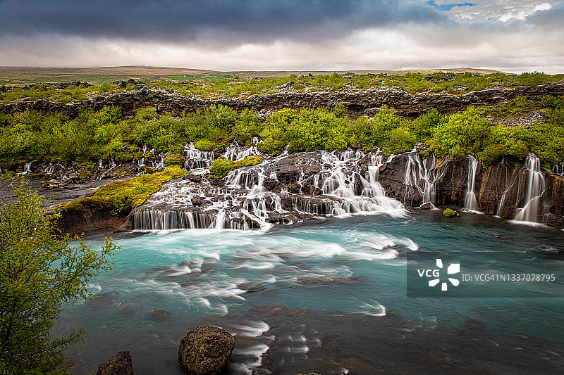 冰岛赫伦瀑布图片素材