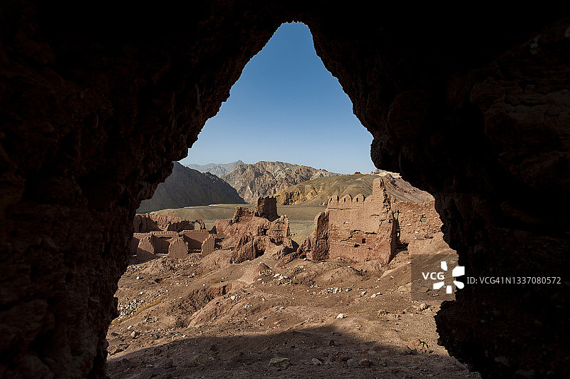 阿富汗巴米扬省沙赫尔佐哈克古城遗址图片素材