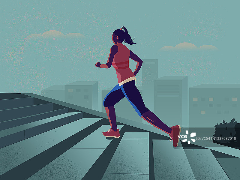 奔跑的女孩图片素材