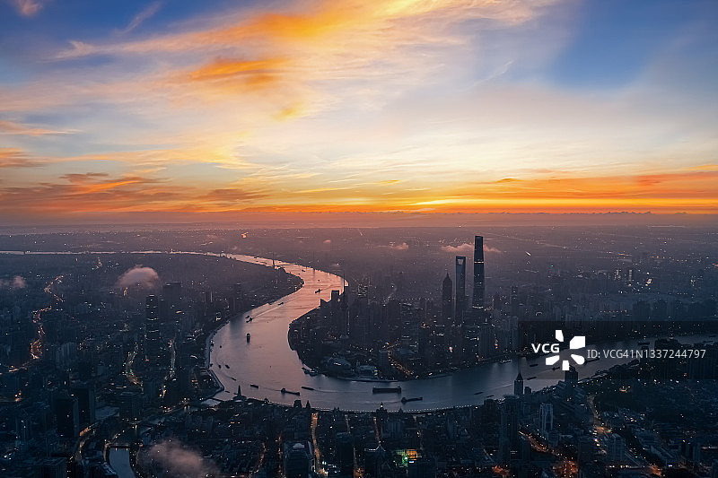 日出上海图片素材