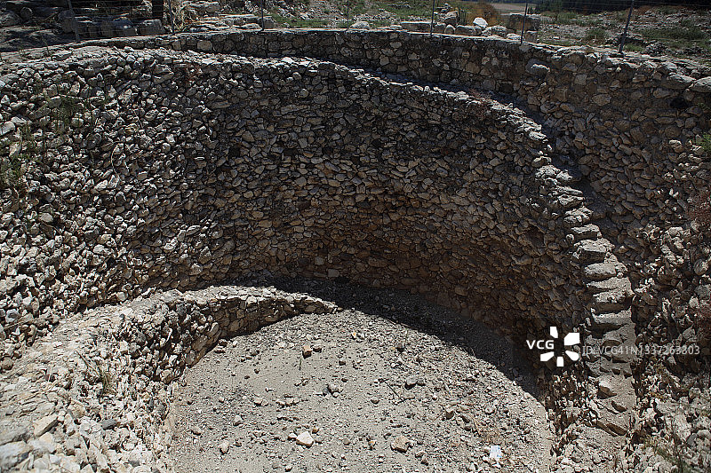 特尔麦吉多或哈米吉多顿的公共粮仓或筒仓图片素材