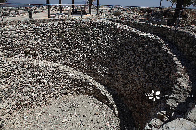 特尔麦吉多或哈米吉多顿的公共粮仓或筒仓图片素材