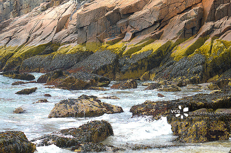 缅因州阿卡迪亚国家公园沙漠山沙滩图片素材