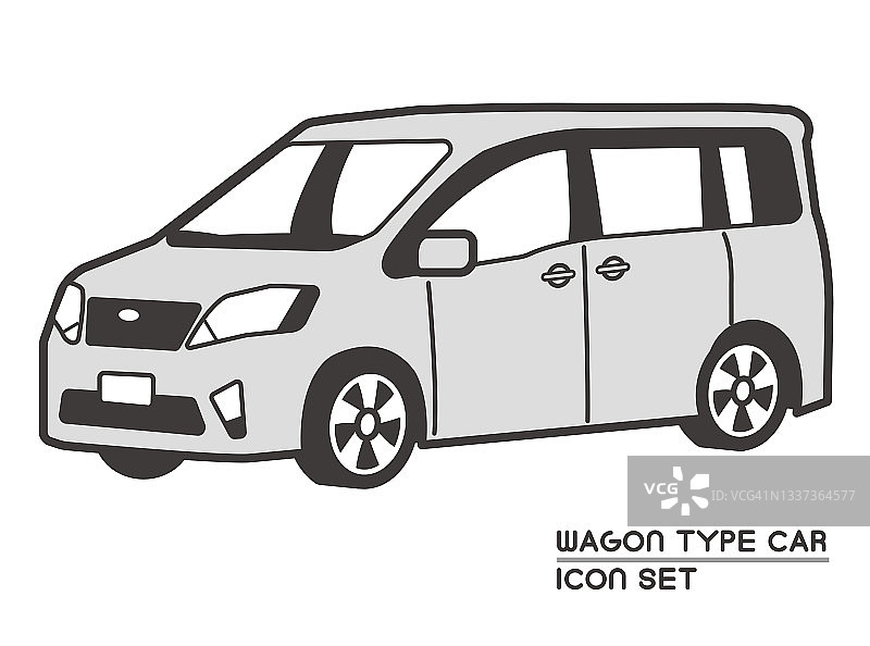 汽车矢量素材/迷你厢型车/单厢车/私家车图片素材