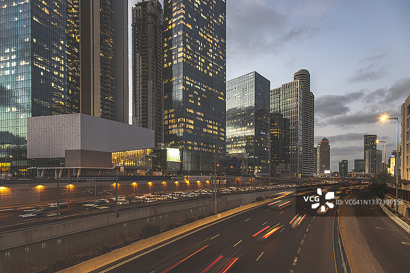 城市暮色图片素材