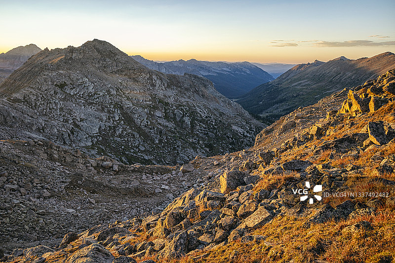 圣十字荒原的日落图片素材