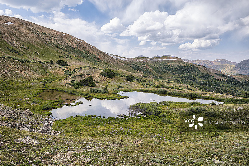 科罗拉多州落基山脉小湖图片素材