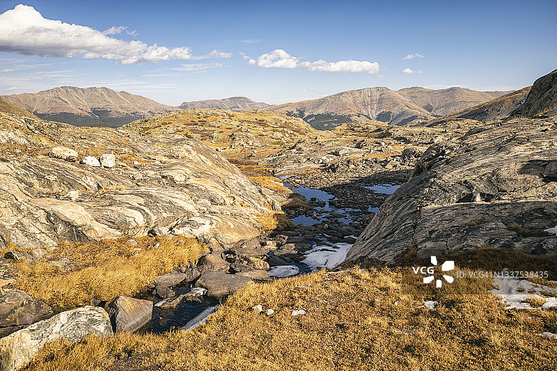 科罗拉多州布雷肯里奇附近蚊子山脉的风景图片素材