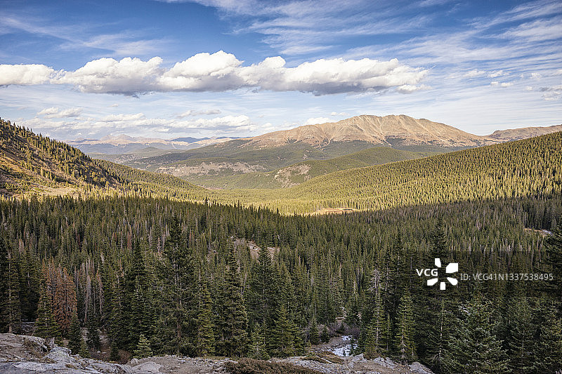 科罗拉多州布雷肯里奇附近蚊子山脉的风景图片素材