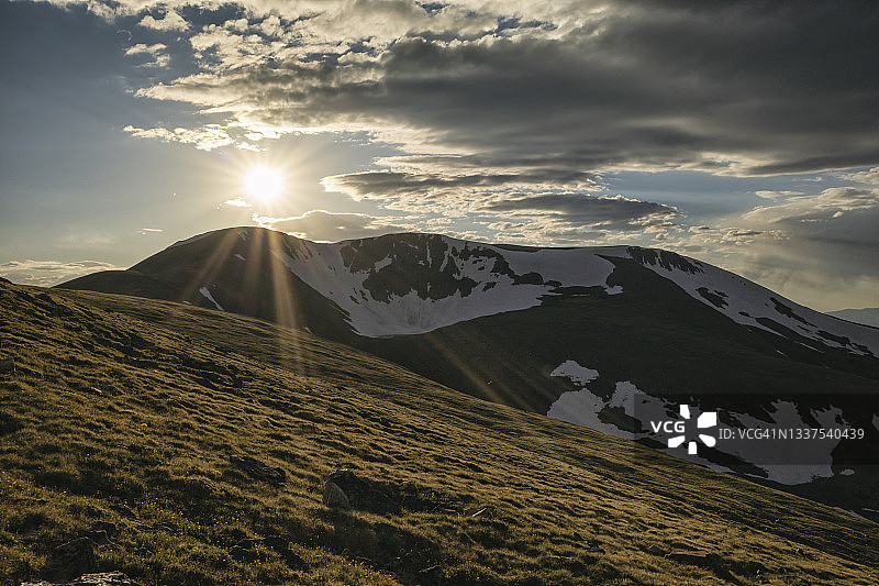 科罗拉多州詹姆斯峰荒野的日落图片素材