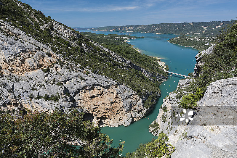 圣十字湖和韦尔东河，韦尔东大峡谷图片素材