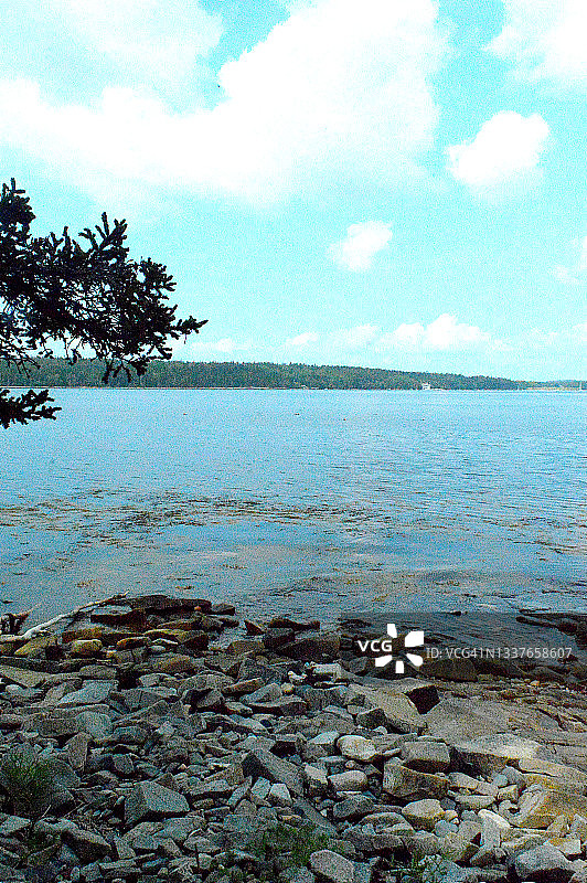 缅因州阿卡迪亚国家公园的斯库迪克半岛图片素材