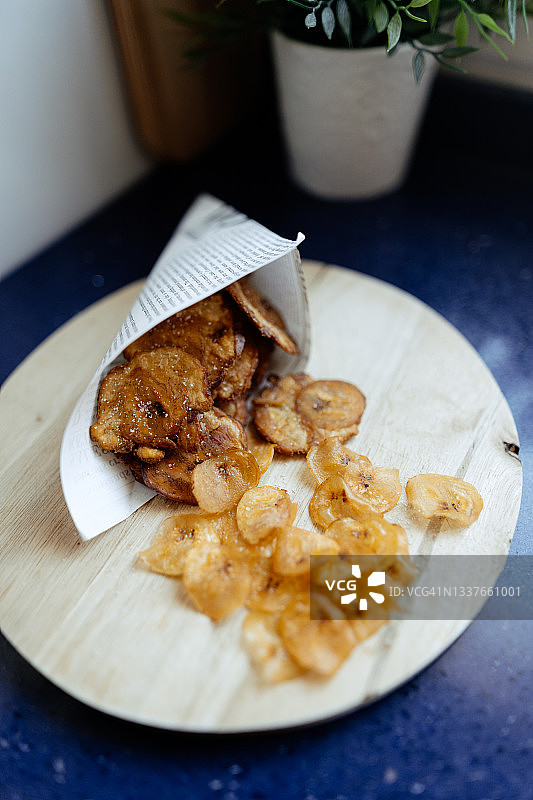 古巴炸香蕉片图片素材