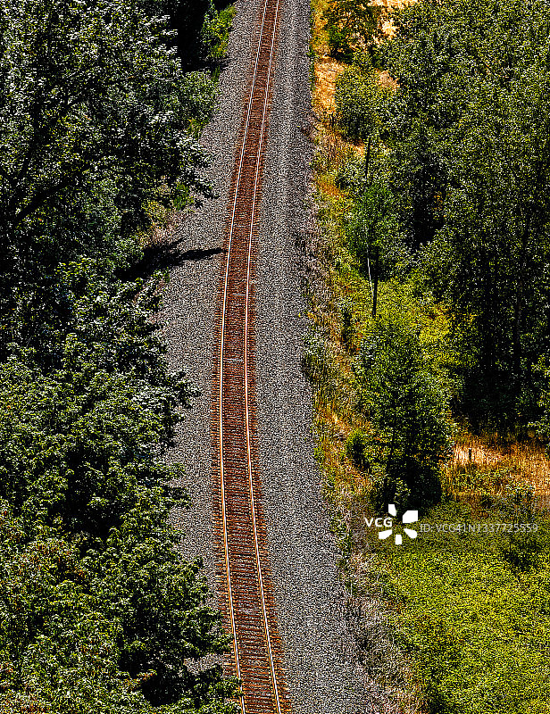 峡谷上的铁轨图片素材
