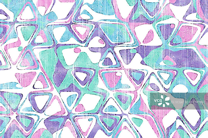 抽象纹理几何三角形扭曲形状背景：流行的浅粉色图片素材