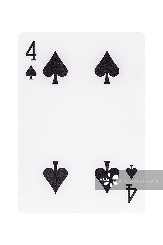 梅花4扑克牌图片素材
