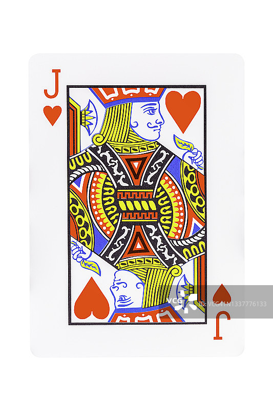 红桃J扑克牌（带裁剪路径）图片素材