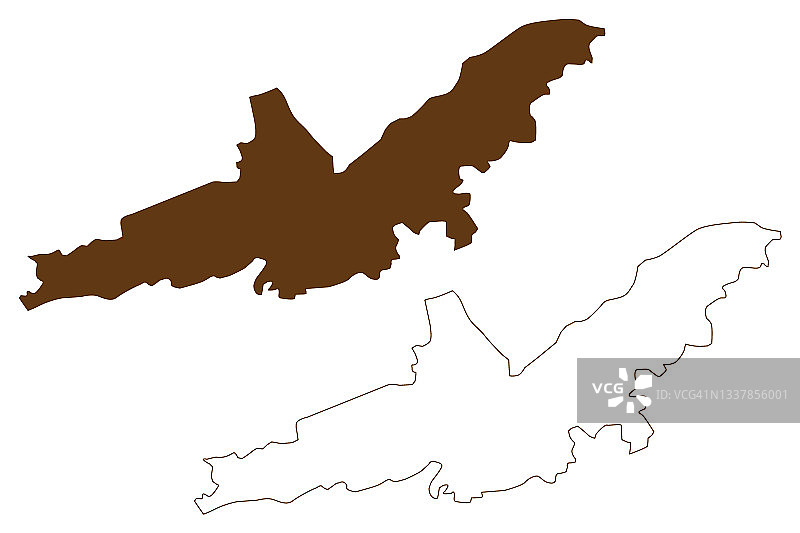 德国兰茨胡特城市地图矢量图图片素材