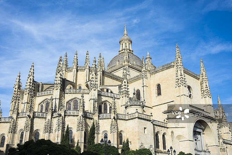 西班牙卡斯蒂利亚-莱昂的塞哥维亚大教堂图片素材