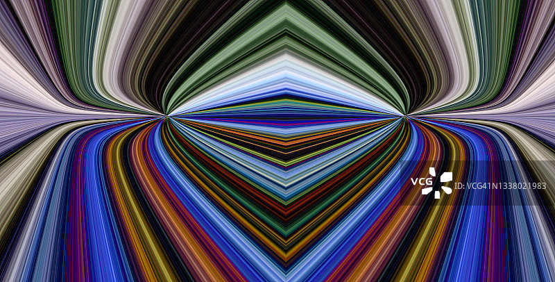 彩色光轨背景与消失点图片素材