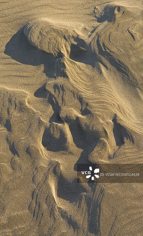 俄勒冈州玛瑙海滩上的沙纹图片素材