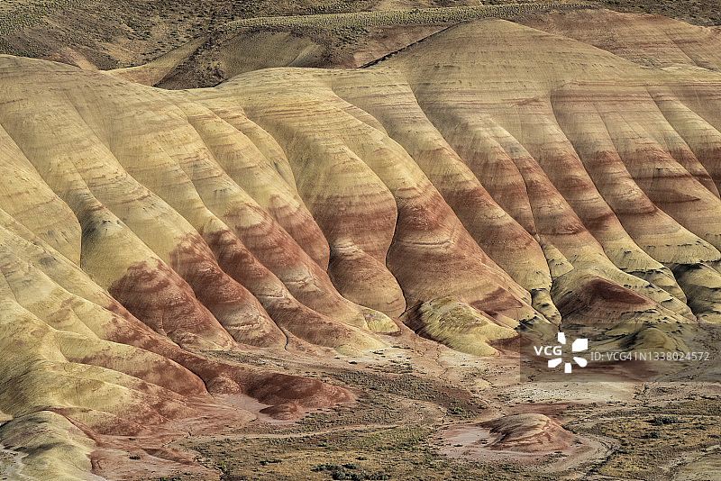 约翰·戴化石床国家纪念地的彩绘山单元，俄勒冈州图片素材