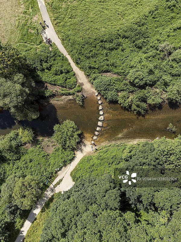 德国巴登-符腾堡州多瑙河陷落区河渡口图片素材