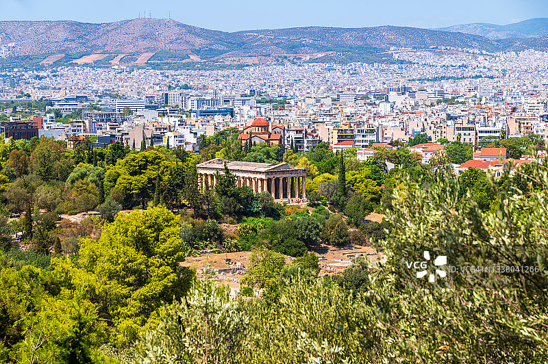 希腊雅典的古老赫淮斯托斯神庙图片素材